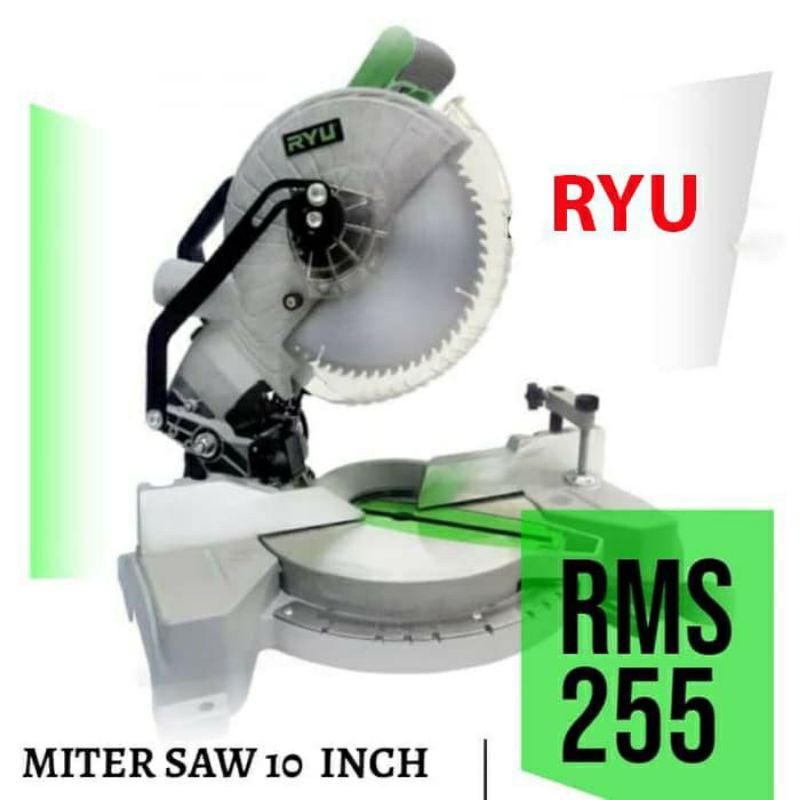 Ryu Miter Saw 10" RMS255 Mitre Saw RMS 255 10 inch Mesin Potong Aluminium Ryu 10"