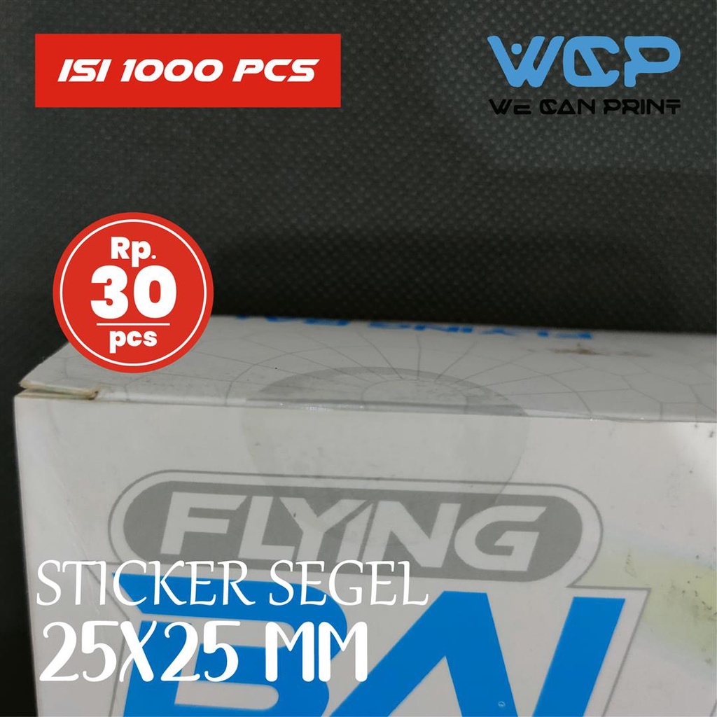 

bib Sticker Bulat Transparan 25 mm Segel Box Packaging Diameter 2.5 cm isi 1 PCS