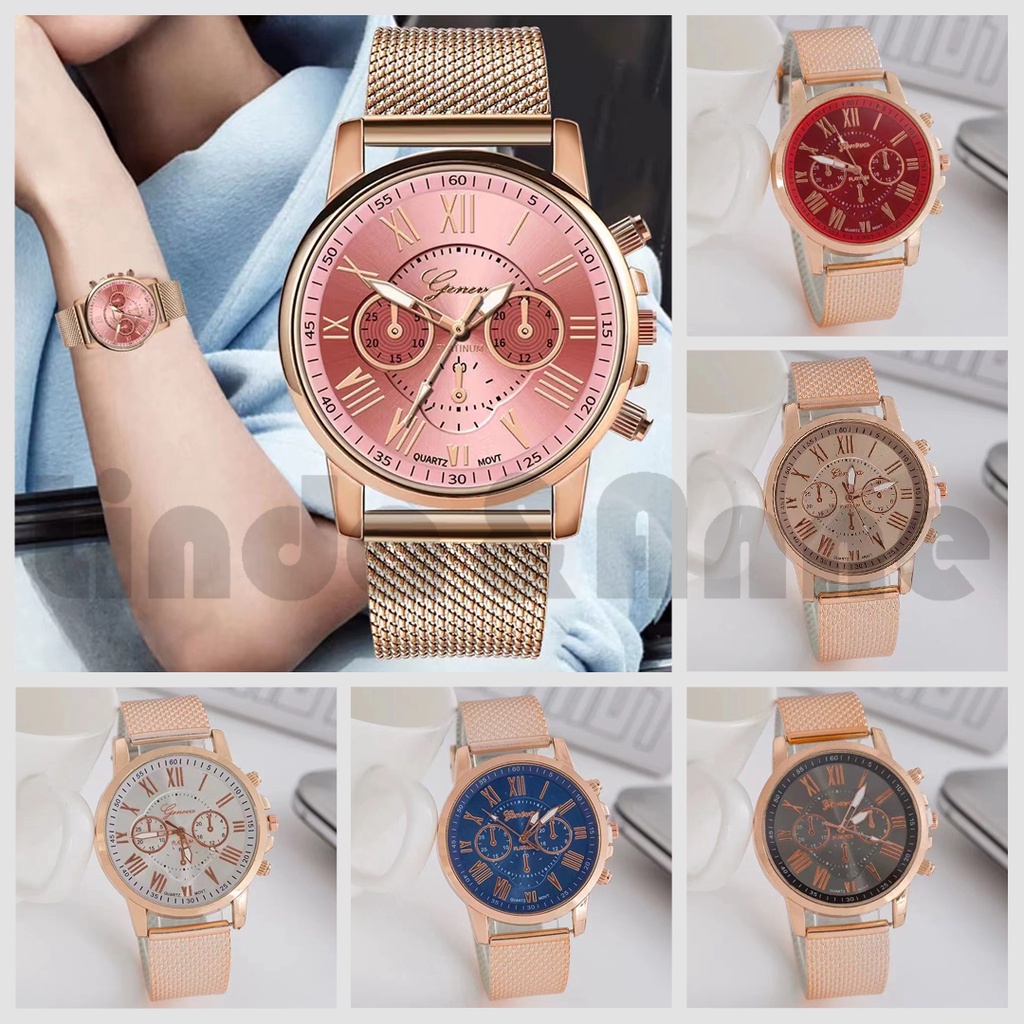 Jam Tangan Gradient Geneva Jam Tangan Stainless Jam Tangan Fashion Wanita