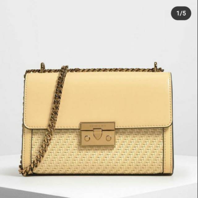 Tas wanita CK textured / anyam boxy woven