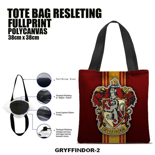 Tas / Tote Bag Polycanvas Full Print Resleting - Harry Potter Series.2