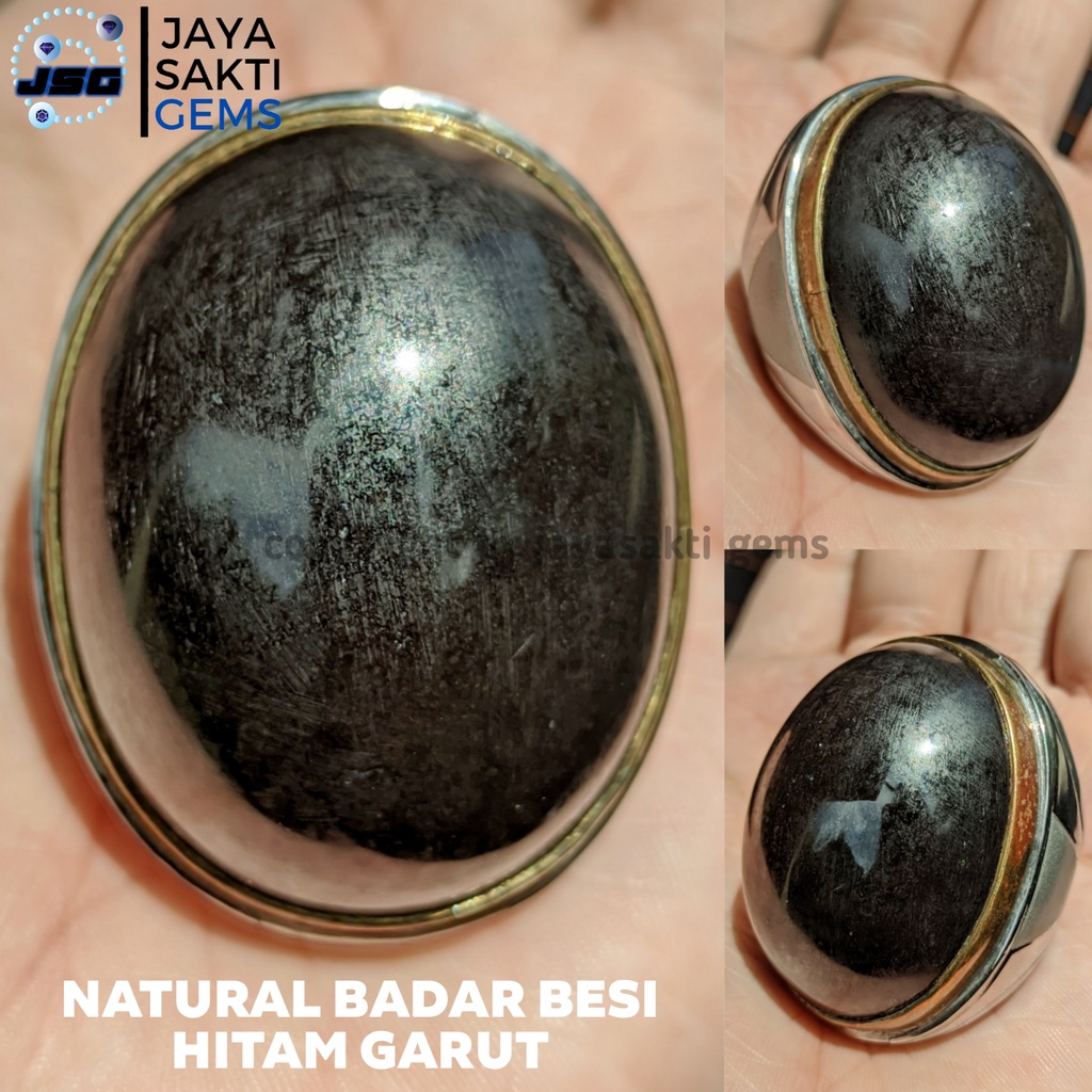 Natural Batu Akik Badar Besi Hitam Garut Big Size BBHG01