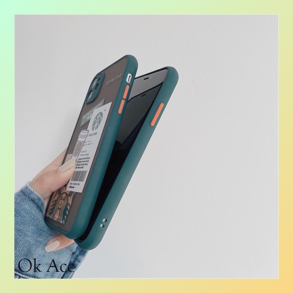 Softcase Hijau Starbucks for Oppo Realme 5/C3,6/Narzo,7/20 Pro,7i/C17,8,C11,C2,C20,C21,C15/C12/C25 Narzo 20/30A, Samsung A52s 4G/5G FM02