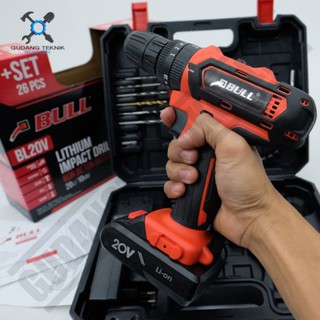 Jual Mesin Bor Baterai Beton 20v 20 V Bull / Impact Cordless Drill ...