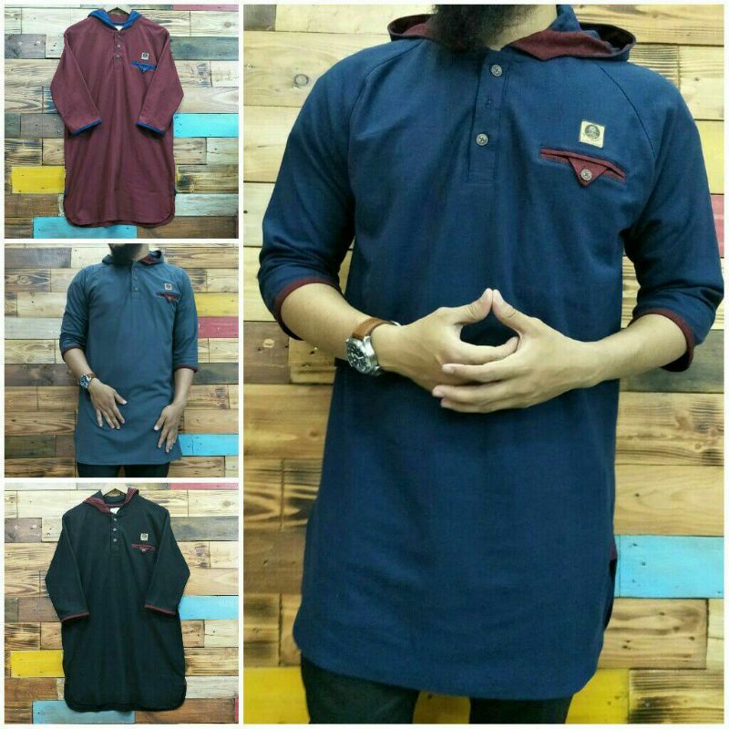 Kurta Hodie Al Amwa - kurta Al amwa - gamis Al amwa - kurta reglan hoddie - kaos kurta hoddie Al amw