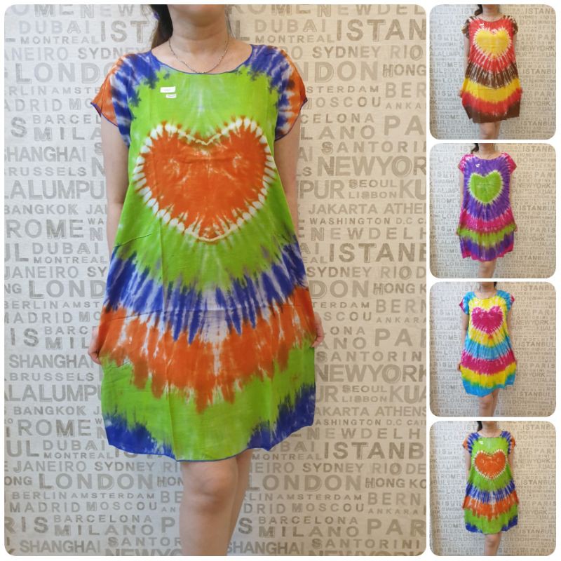 bali dress tunik midi XL love pelangi dewasa