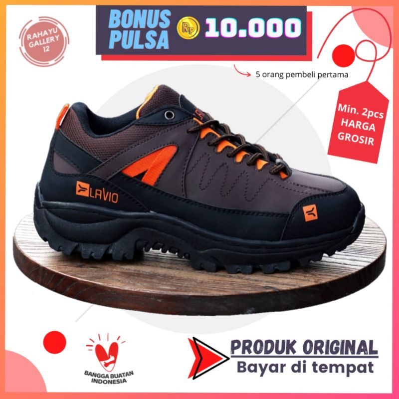 Sepatu Gunung Pria Original Tanpa Besi Lavio Birdie Waterproof Outdoor Hiking