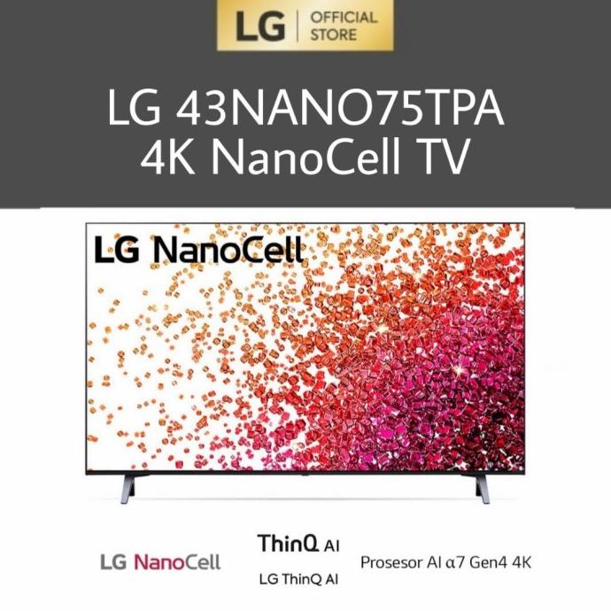 LG 43NANO75TPA 4K NanoCell TV Termurah