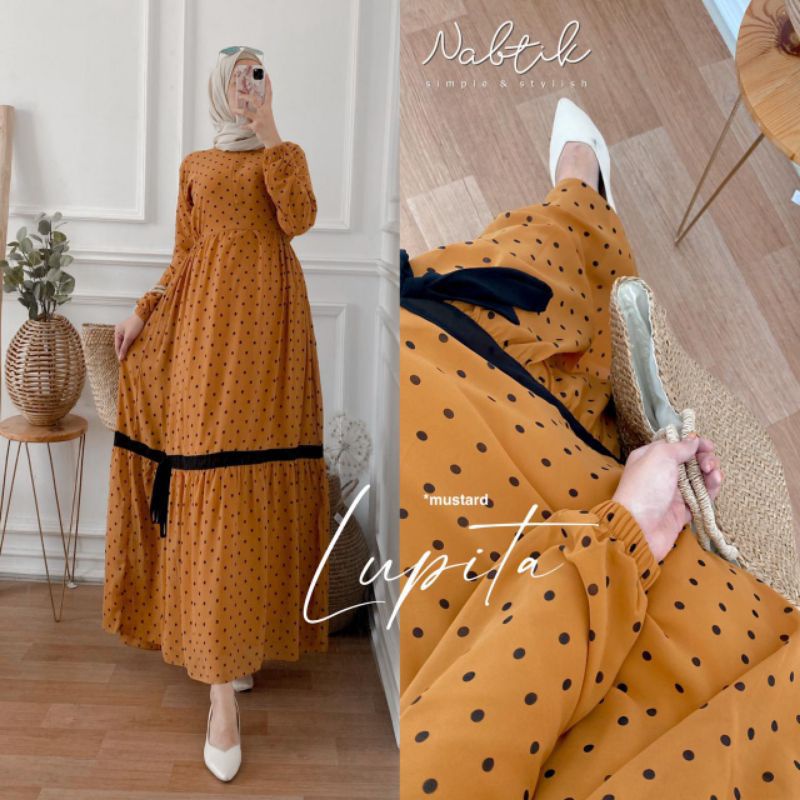 GAMIS DEWASA MOTIF POLKADOT/GAMIS MOTIF TERBARU 2022