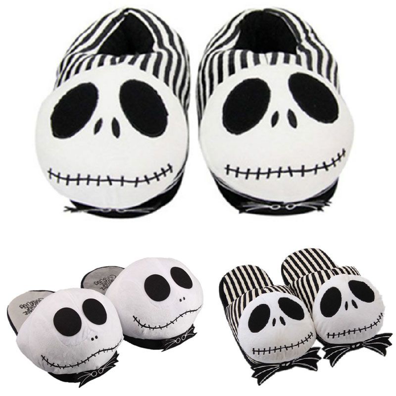 Nightmare The Before Christmas Jack Skellington Plush Slipper Sepatu Musim Dingin Hangat