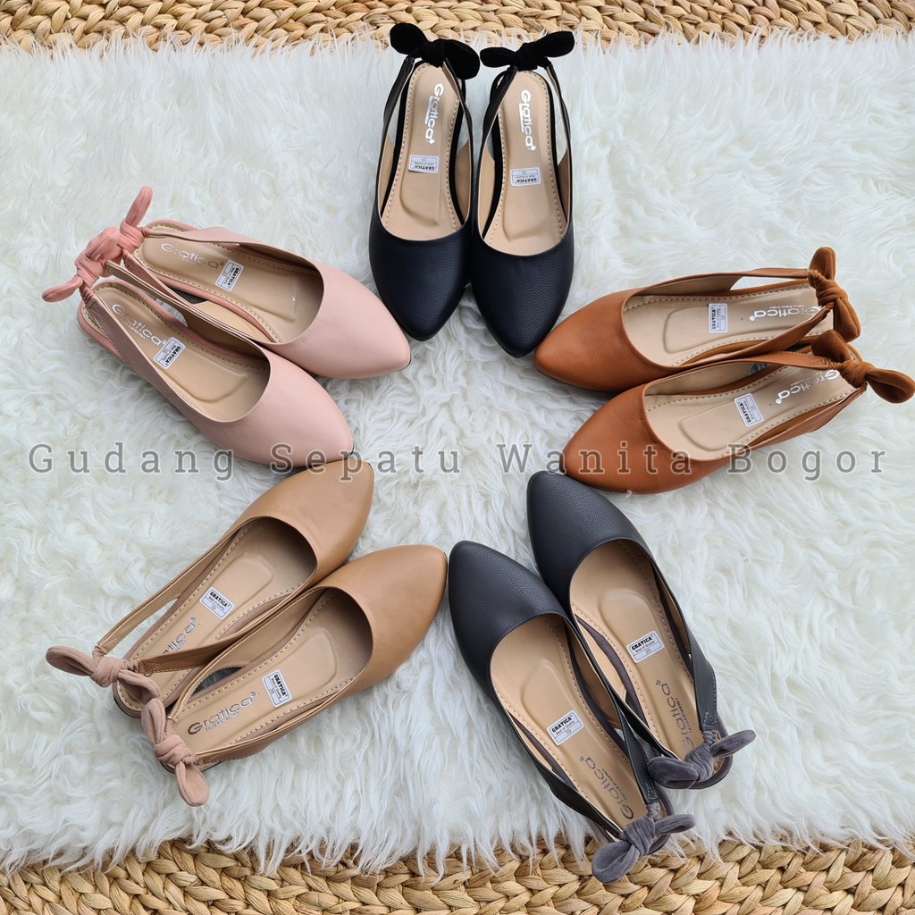 Gratica Sepatu Wanita Sandal Flat Tali Pita MA 045