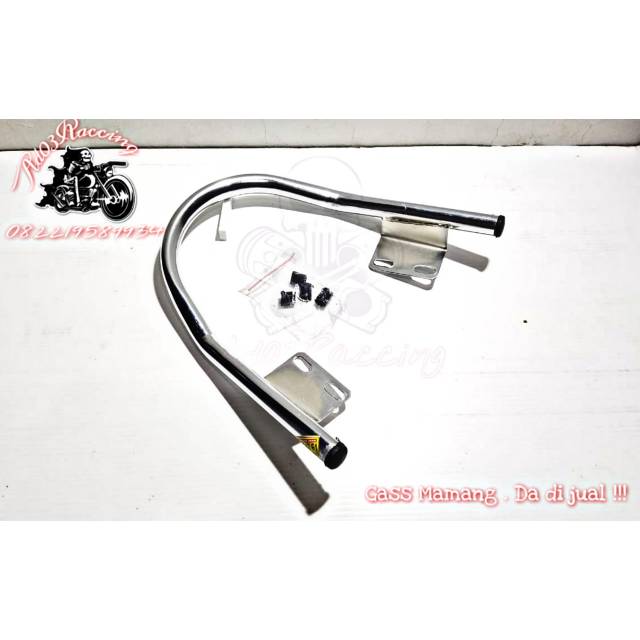 Behel Chrome BESI Tebal Pegangan Tangan belakang motor Beat Fi new 2014 BEAT KARBU BONUS