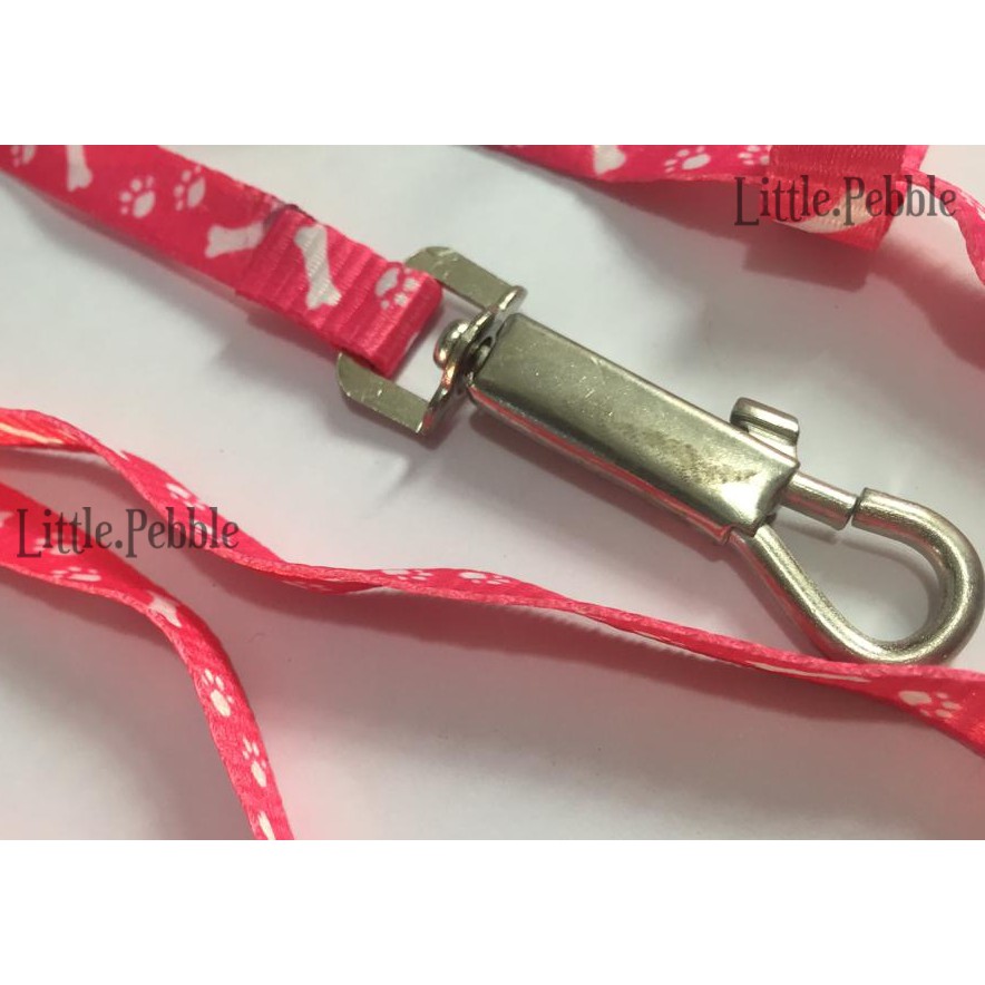 Tali Tuntun-Harness MOTIF BONE LS22 UNTUK KUCING ANJING LEBAR 1CM PANJANG 115CM