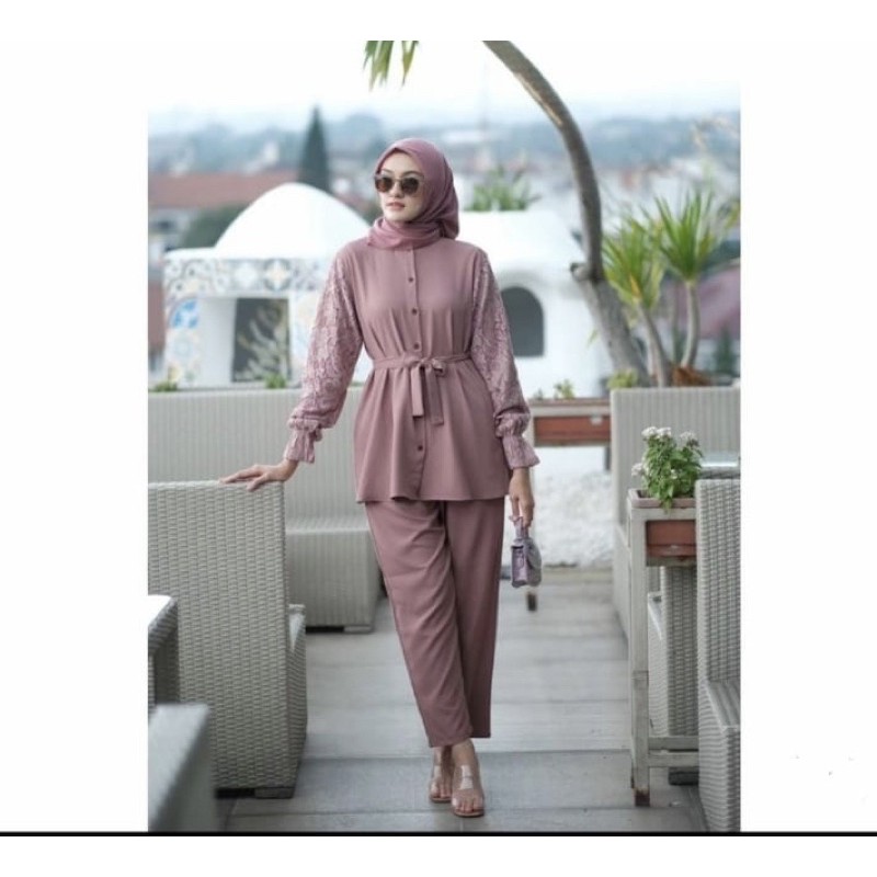 AMELIA ONE SET DAILY SETELAN WANITA MOSCRPE MIX BRUKAT - SETELAN WANITA-4