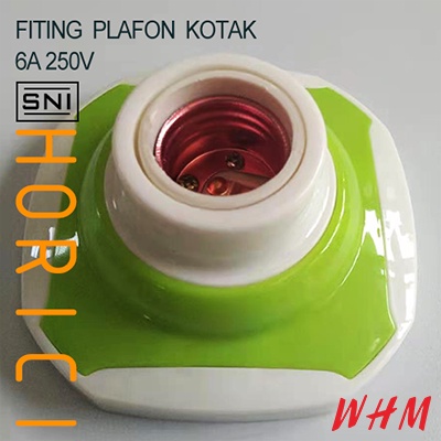 6A Fitting plafon warna warni fiting plafon Kotak /persegi rumah Fitting lampu