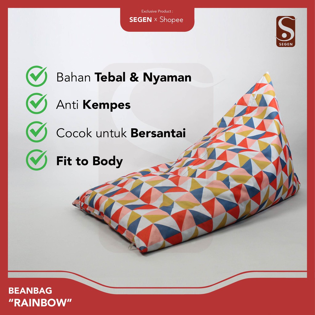 Segen Bean Bag , Bantal Duduk , "Rainbow"