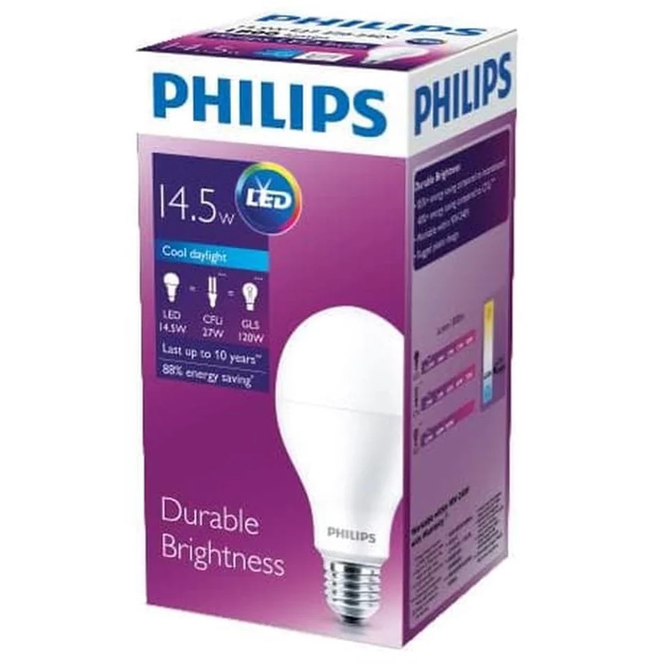 Philips LED Bulb 14,5W 14,5 Watt CDL CoolDayLight PUTIH