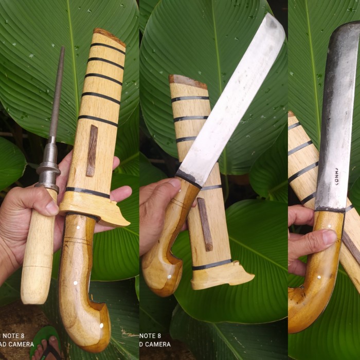 Golok Kerja Petani Berkebun Baja pulltang Gratis Asahan Honing Kristal
