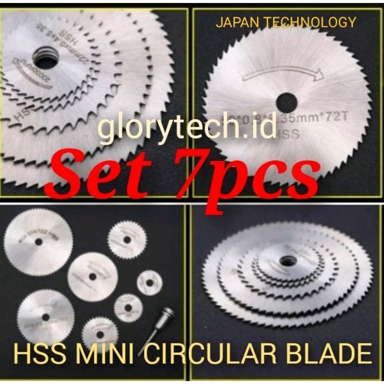 Mata Gergaji Potong HSS mini grinder Bor1set 7pcs/HSS Mini Circular Saw Blade/gerinda HSS mini saw
