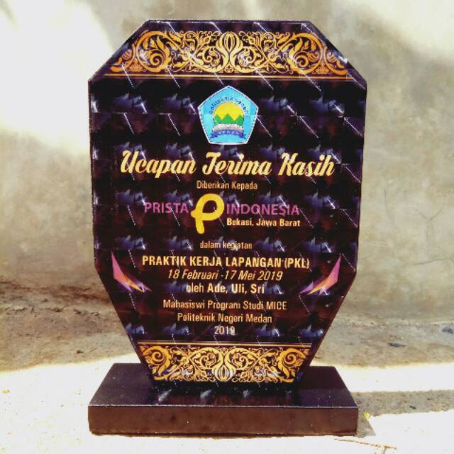 Plakat 3D Custom Mewah plakat kenangan plakat cinderamata custome plakat custome vandel