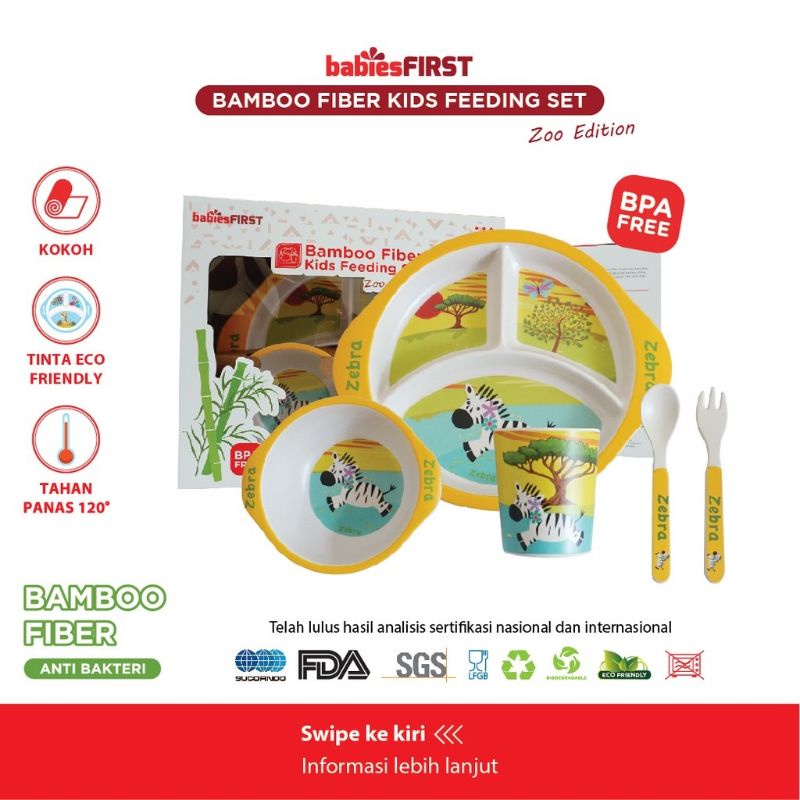 Babiesfirst Bamboo Feeding Set Zoo