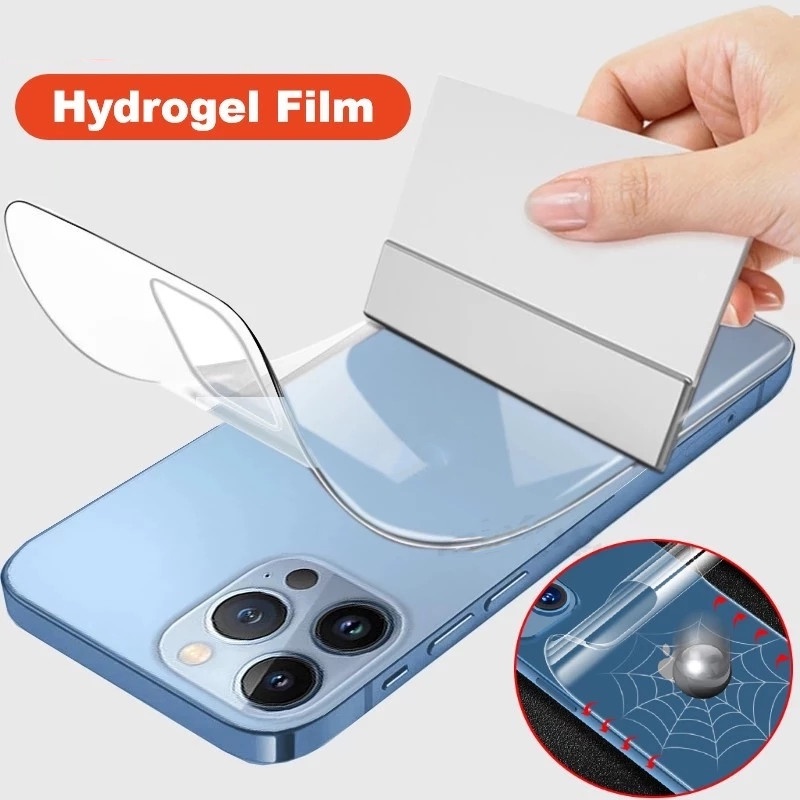 Film Hydrogel Pelindung Layar Belakang Full Cover Anti Gores Untuk Iphone 14 / 14 Plus / 14 Pro / 14 Pro Max