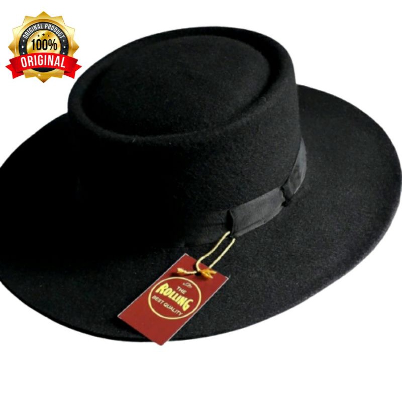 Topi Laken Fedora Topi Kulit Woll Import Topi Jazz Topi Classic