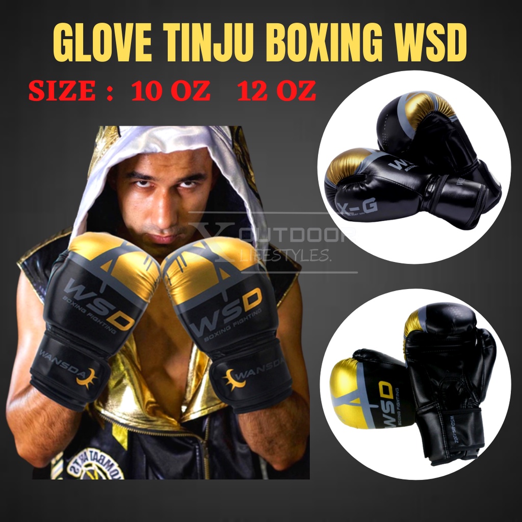 Peralatan Beladiri - Sarung Tangan Tinju WSD - Boxing MMA Muaythai Glove Kick Boxing Beladiri Karate