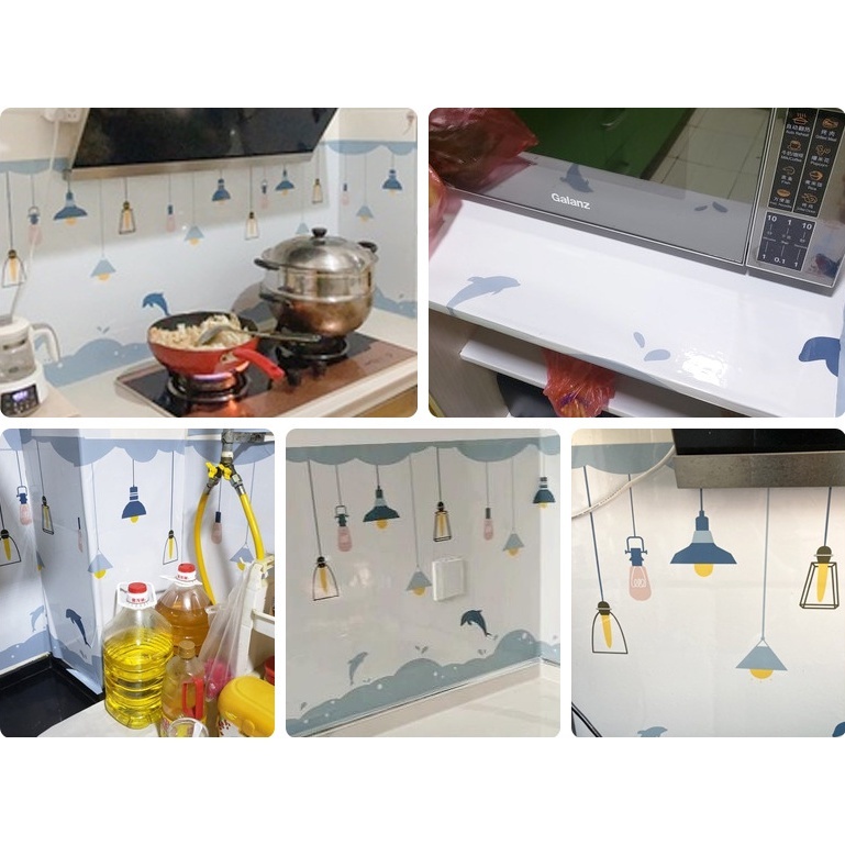 MARKAS HL0204 Wallpaper Dinding Dapur Anti Minyak Wall Sticker Kitchen Sheet