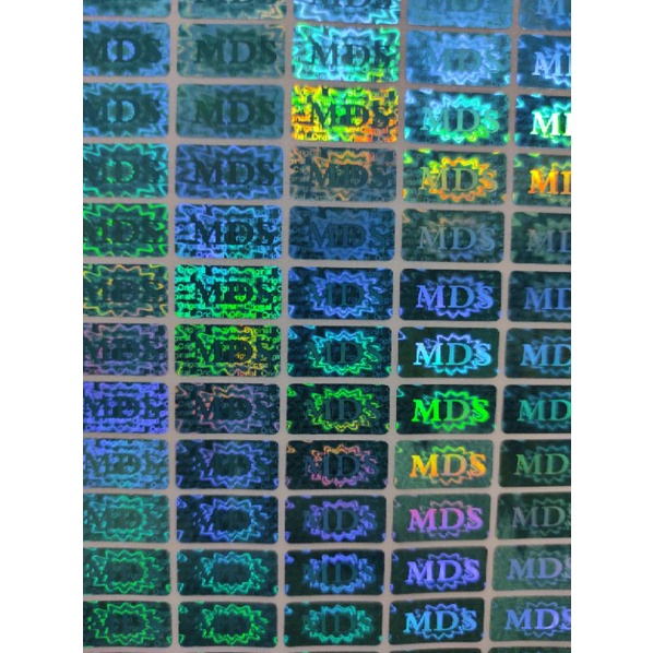 

stiker hologram mds biru isi 120 - stiker segel mds biru