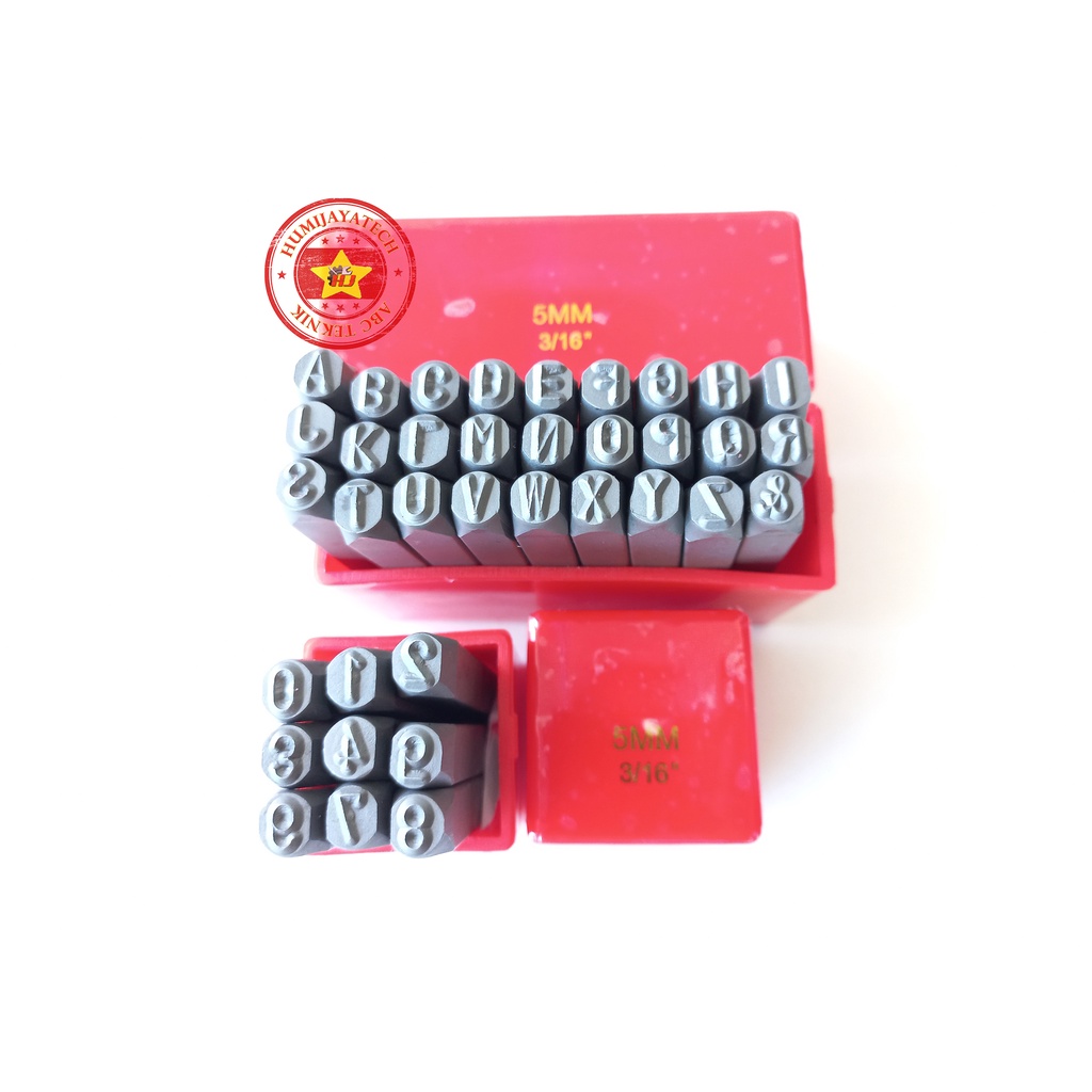 Paket Alat Ketok Huruf dan Angka 5mm Toyoda