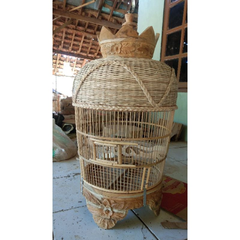 sangkar burung perkutut ukir jati jepara