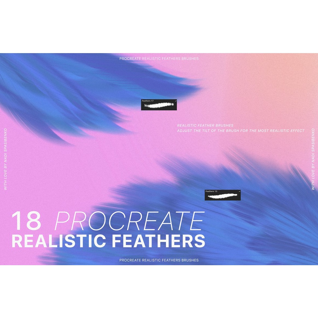 Procreate Brush - Realistic Feather for Procreate