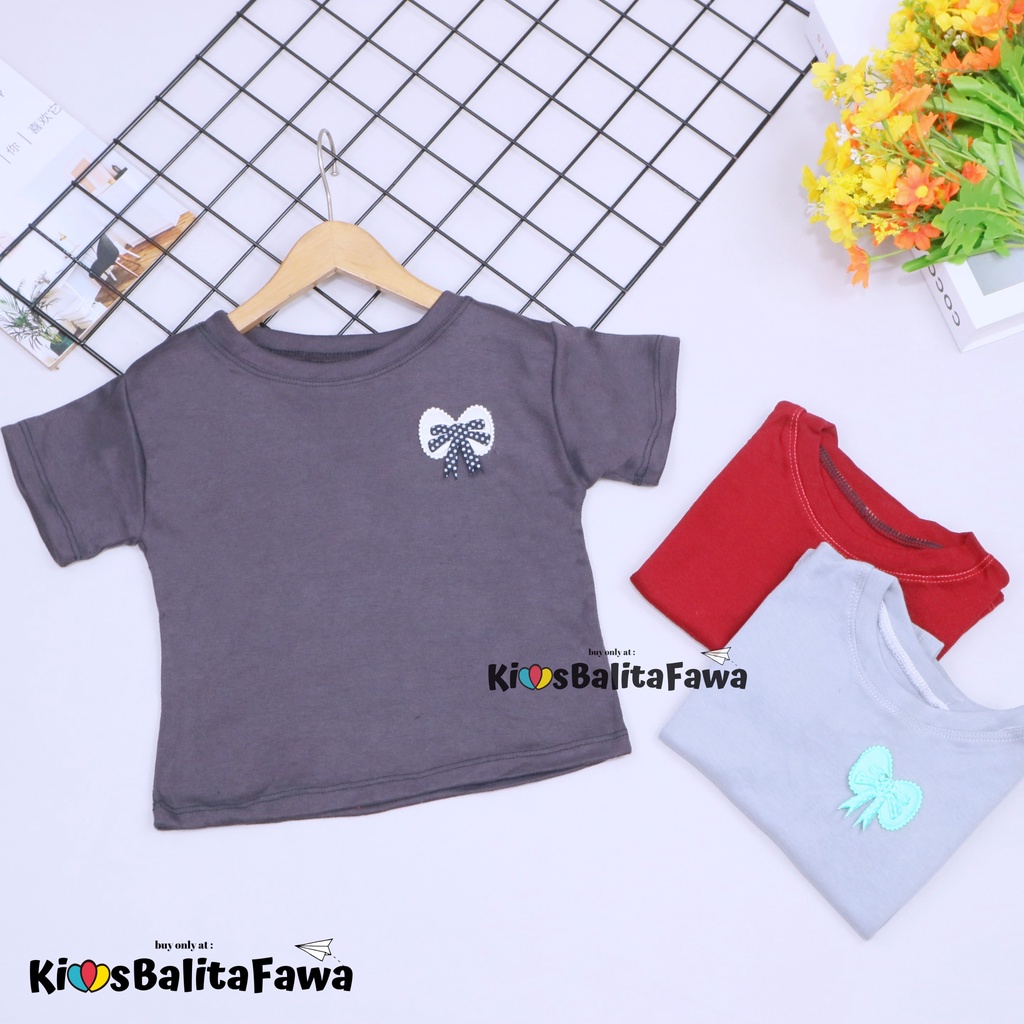 Lolipop Shirt uk 1-2 Tahun / Kaos Anak Perempuan Kids T-Shirt Polos Lengan Cewek Blus Baju Import