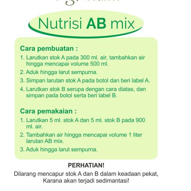 2.2 Product HOT Nutrisi AB mix Sayuran Daun | AB Mix Sayuran Daun Stok 500 mL
