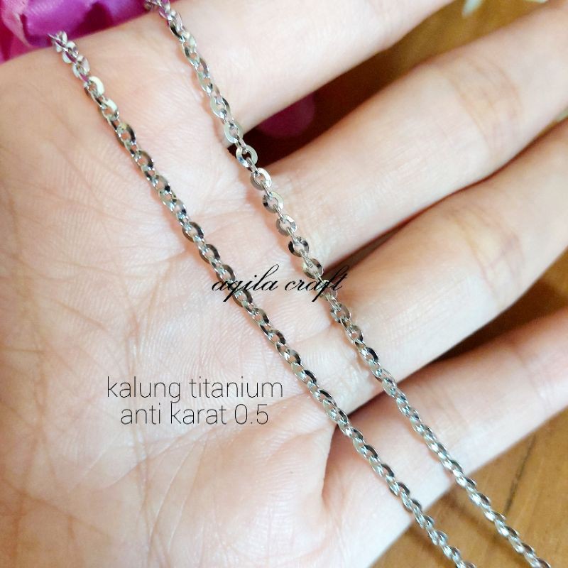 KALUNG TITANIUM NURI KACA KALUNG ANTI KARAT UKURAN 0.5