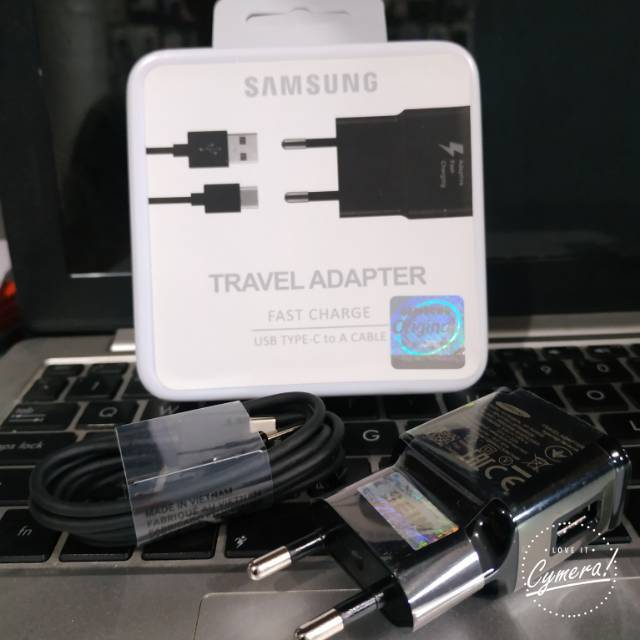 CHARGER SAMSUNG GALAXY A3 || A5 || A7 || C9 ORIGINAL FAST CHARGING USB TYPE C- BLACK