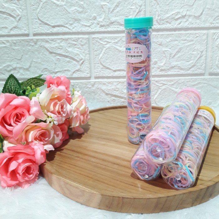 1421 / Karet Jepang ikat rambut / Kemasan botol mini lucu