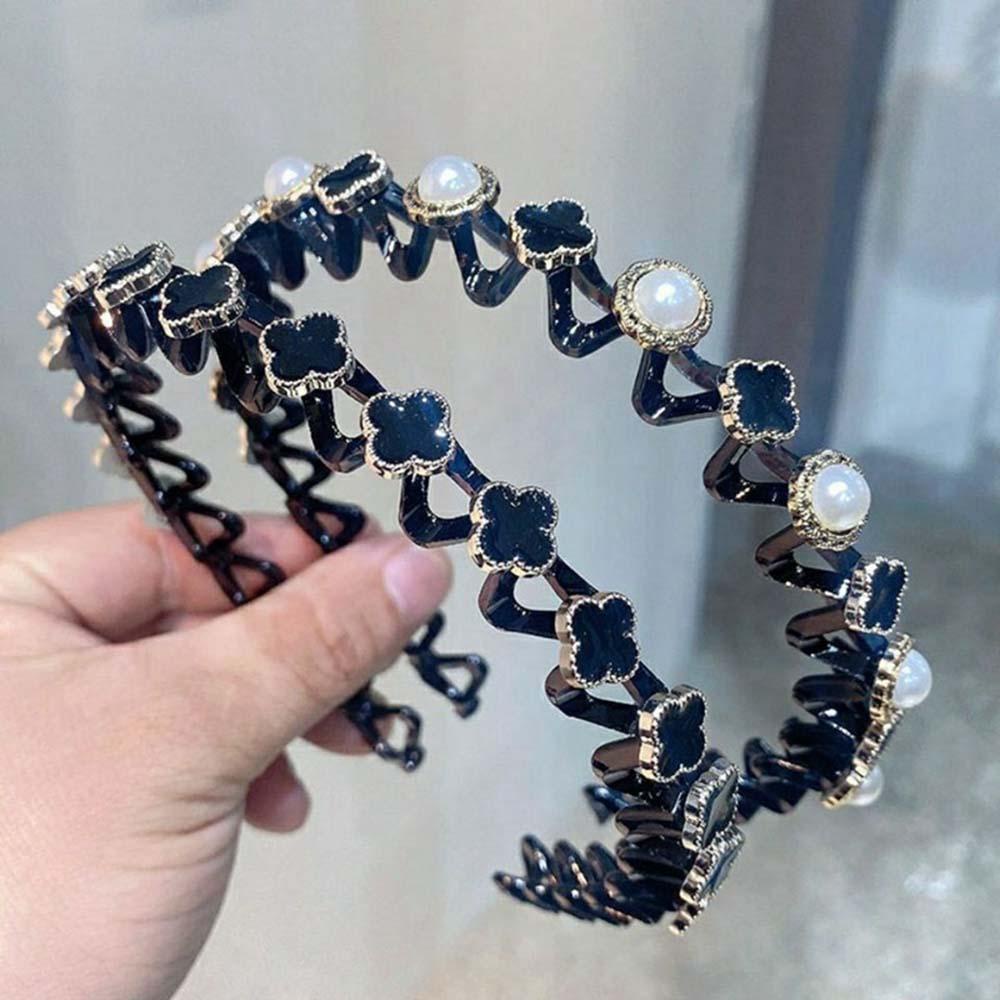 NEEDWAY Mutiara Ikat Rambut Elegan Sederhana Wanita Aksesoris Rambut Fashion Gaya Korea Hair Hoop