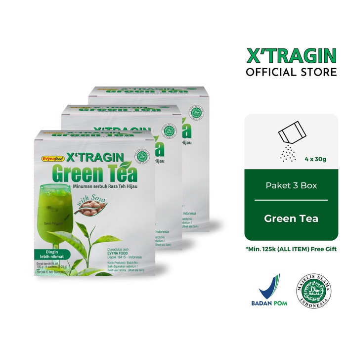 

X'TRAGIN Green Tea Paket 3 Box (BERKUALITAS)