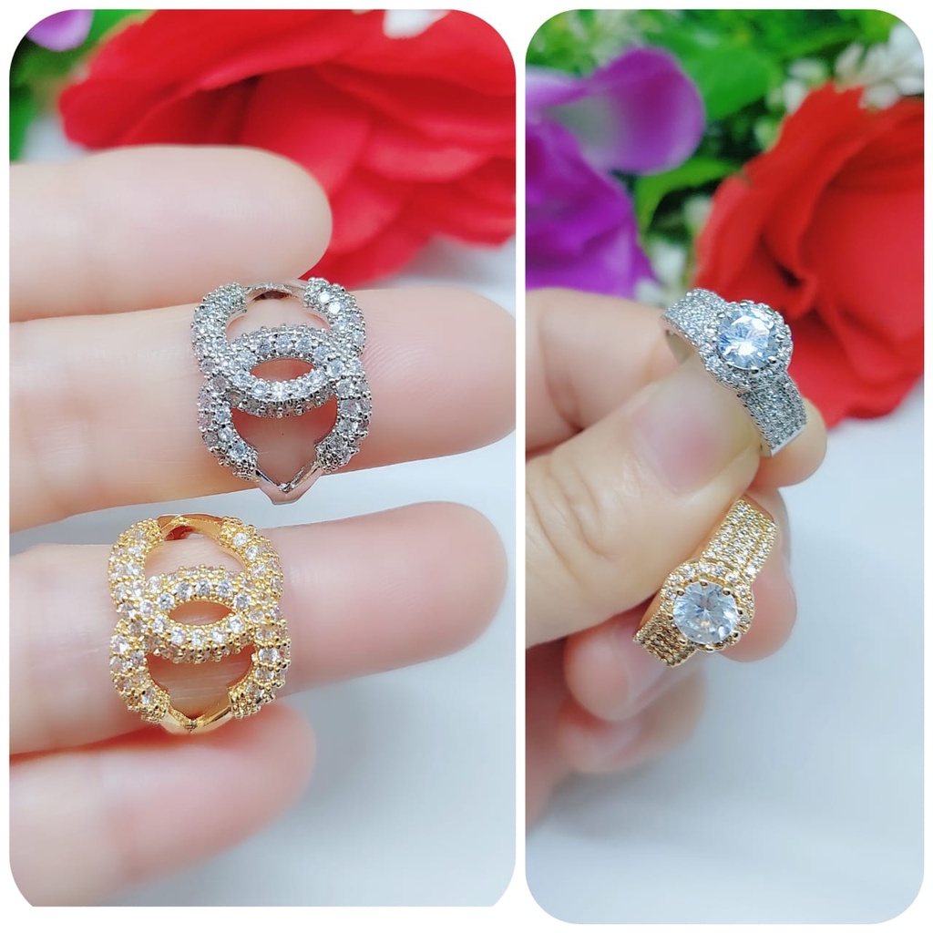 Cincin xuping mata full lapis emas perhiasan fashion 0351-0354