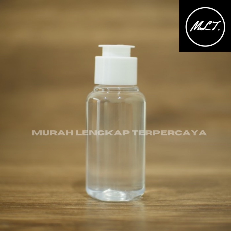 BOTOL FLIPTOP 70ML / BOTOL TUBULAR 70 ML NATURAL FLIPTOP JAMUR / BOTOL PET TUBULAR 70 ML FLIPTOP