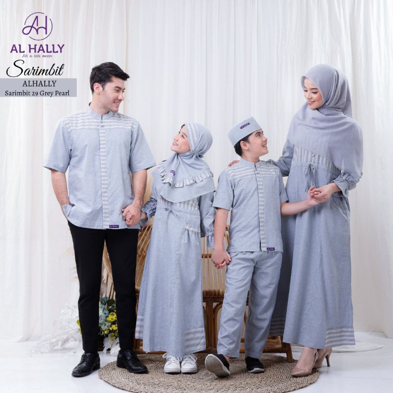 [COD] PROMO SARIMBIT KELUARGA AL-HALLY  || ORIGINAL || Sarimbit Keluarga 29 Grey Pearl