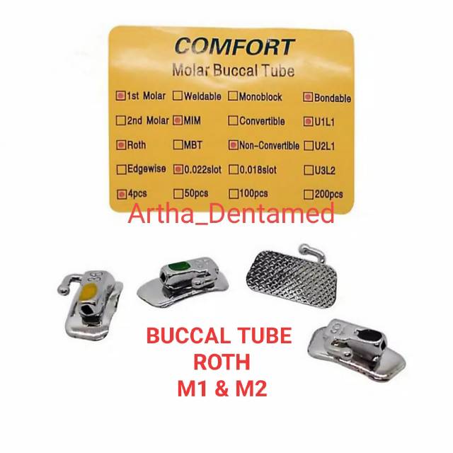 BUCCAL TUBE ROTH M1 &amp; M2 / BUCALTUBE / BUCCAL CUP ROTH 0,22 PENGUNCI BEHEL COMFORT