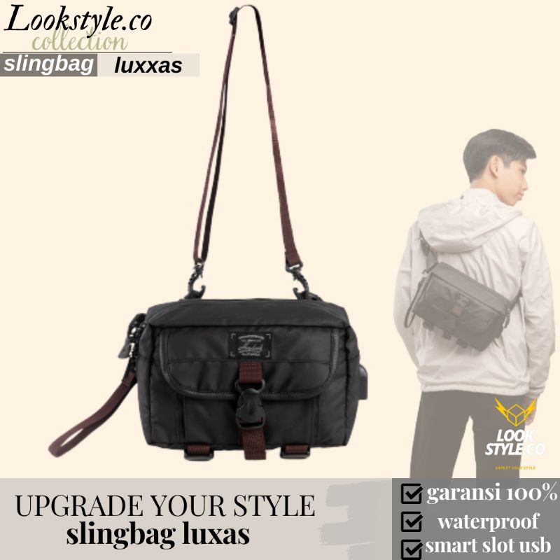 Tas Selempang Slempang Pria Cowok Distro Anti Air Sling bag Pria Distro Waterproof Original Handbag 