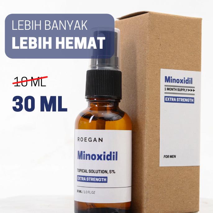 ROEGAN Minoxidil 5% - Penumbuh Rambut Brewok (untuk Botak & Rontok) - 30ml, Basic