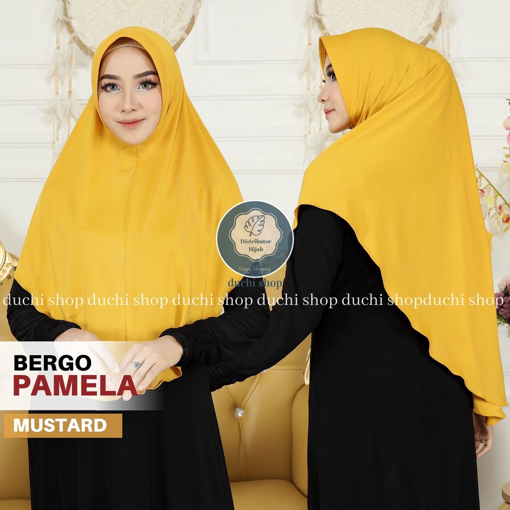 Jilbab bergo pamela Jersey / jilbab sport / Hijab Instan Jersey pinguin Jilbab Bergok Khimar Pinguin PET ANTEM Bahan Jersey Super / Jilbab Bergok Jersey / Kerudung Jersey Premium / Khimar Jersey-MUSTARD