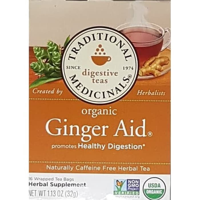 

Traditional Medicinals Organic Ginger Aid 16 Tea Bags ORI USA