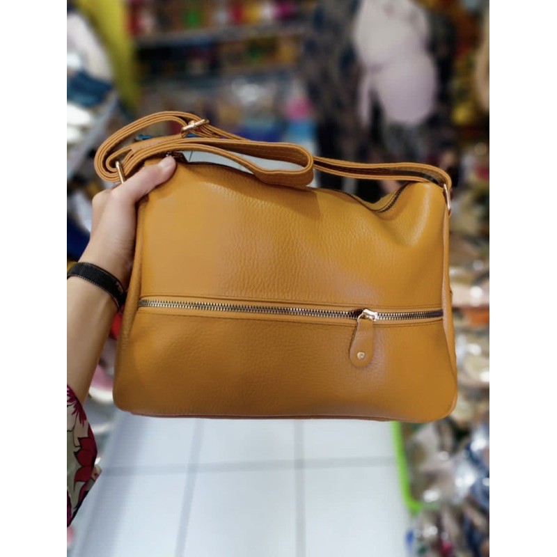 Tas papirut size M warna Kuning Kunyit