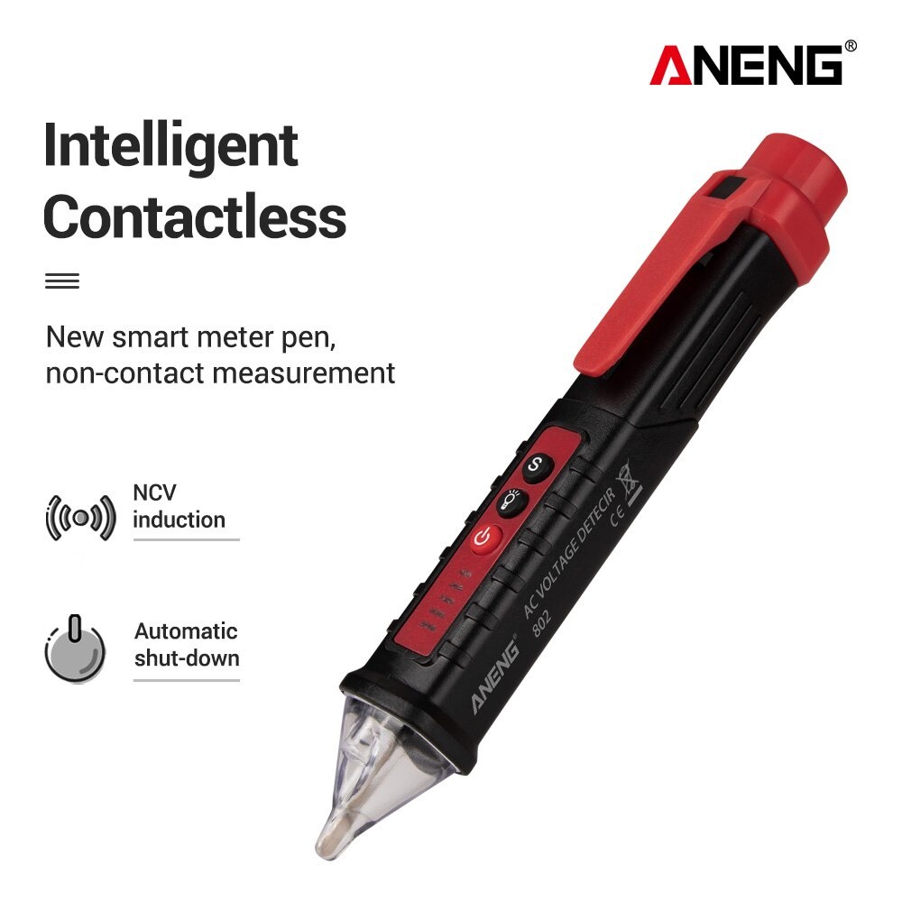 Tester Pen Non Contact AC Voltage Alert Detector 12V-1000V - Black